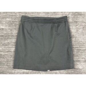 Gap Skirt Womens 16 Gray Pencil Mini Side Zip Cotton Stretch Business Casual